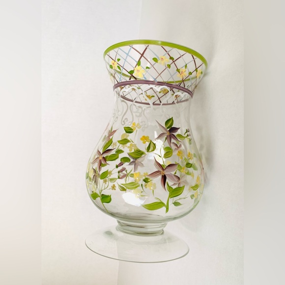 Tracy Porter Pedestal Vase Vintage Hand-Painted - Picture 4 of 4